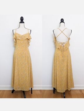 🦋LAST🦋 NWT Goldie London Lace-Up Slip Maxi Dress